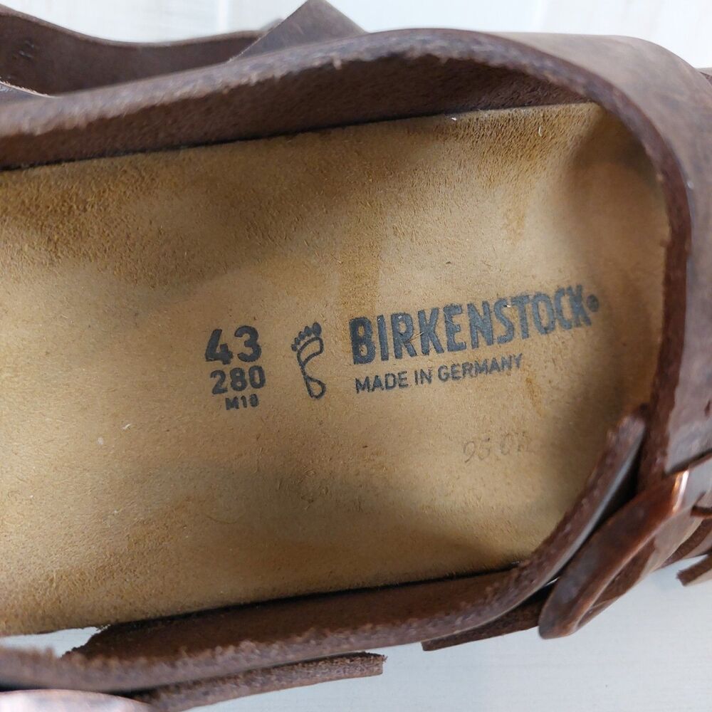 Birkenstock Milano Sandals Men's Size 10 Mocha Adjustable Straps - Picture 3 of 7